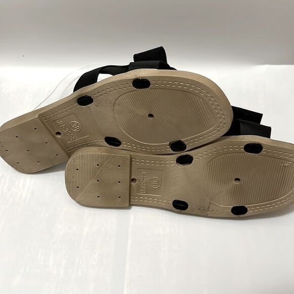 𝅺Black Buckle Slide On Sandals - Picture 4 of 4
